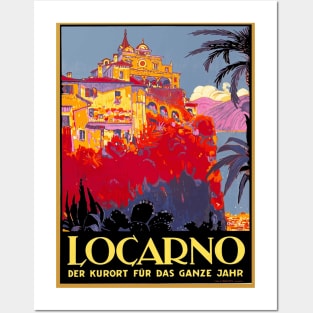 Locarno, Switzerland - The Health Spa for the Entire Year - Vintage Travel Poster Posters and Art